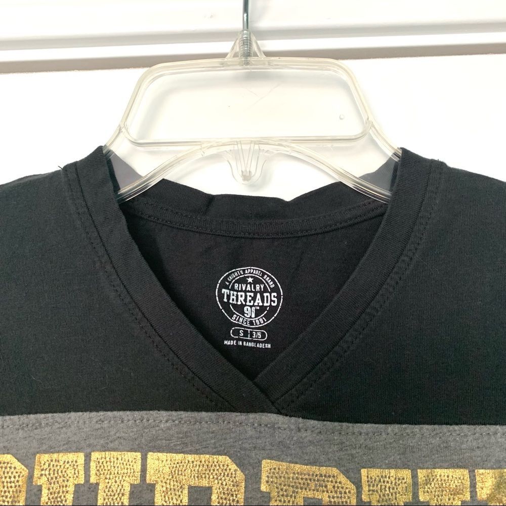Purdue Gray, Black & Gold Short Sleeve Shirt Top size Small - Picture 3 of 8